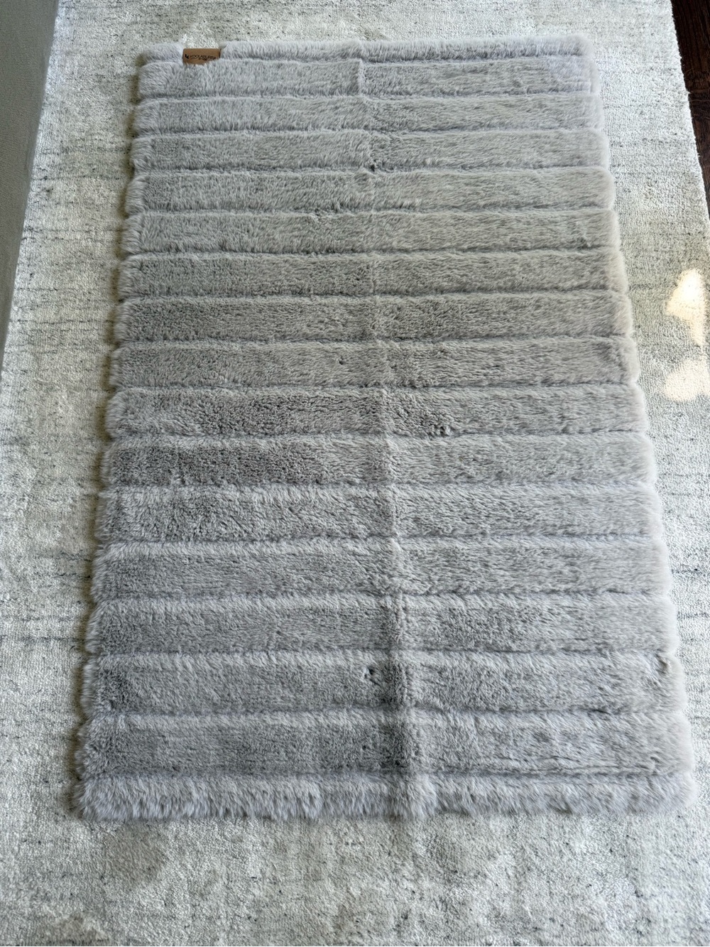 Koolaburra by UGG Australia Palmer Faux Fur Grey Area Rug 28” x 44”